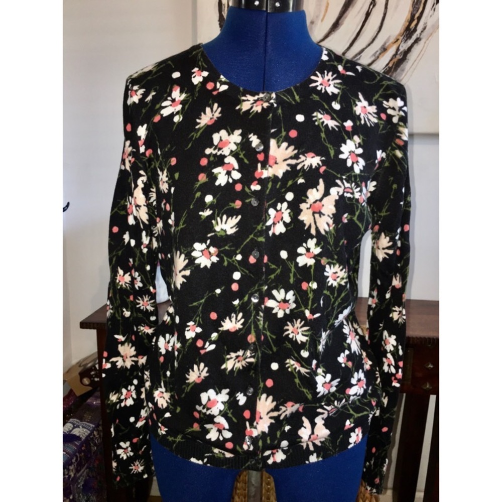 Lord & Taylor Floral Cardigan